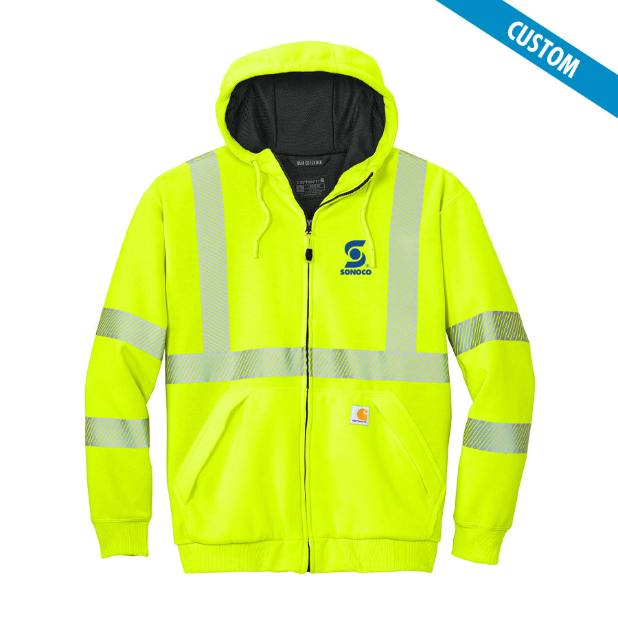 Sonoco Carhartt ANSI 107 Class 3 Lined Full-Zip Sweatshirt