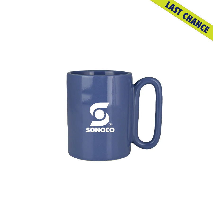 Retro 11 Oz Ceramic Mug With Large Handle