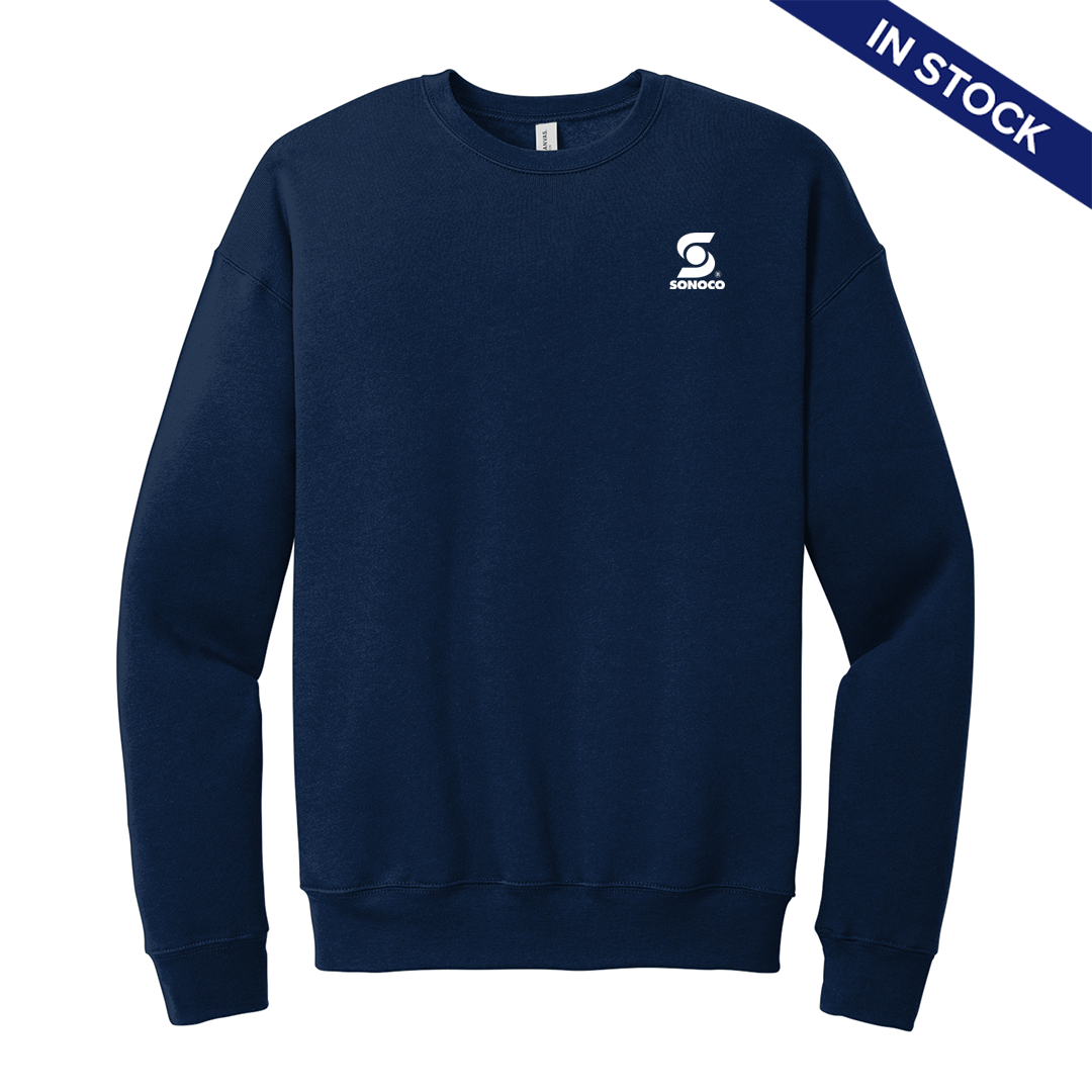 Navy Fleece Drop Shoulder Sweatshirt