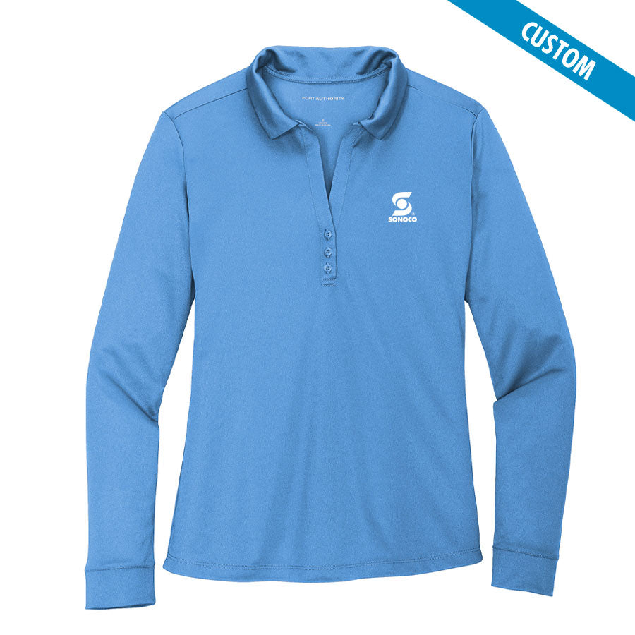 Ladies Silk Touch Long Sleeve Polo