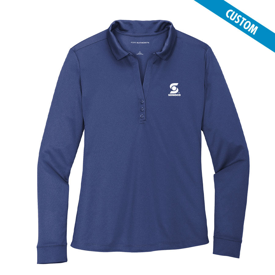 Ladies Silk Touch Long Sleeve Polo