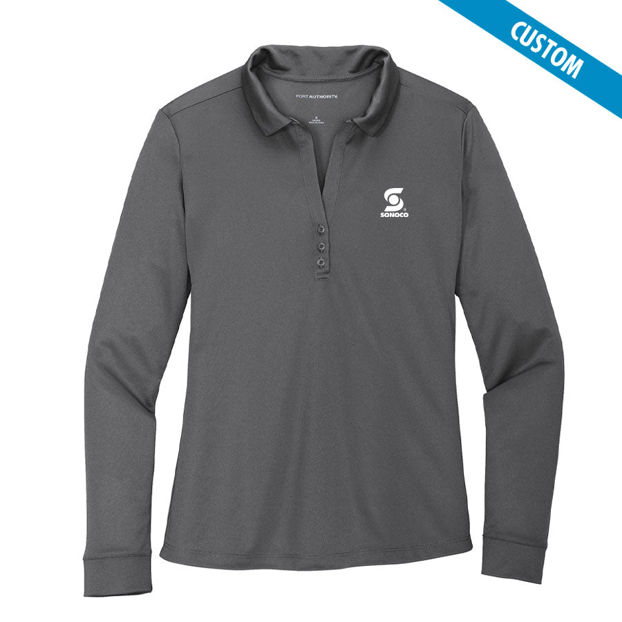 Ladies Silk Touch Long Sleeve Polo