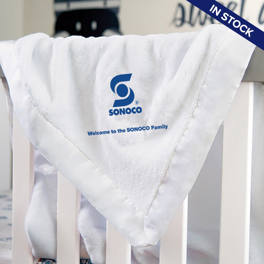 Satin Trim Microfleece Baby Blanket