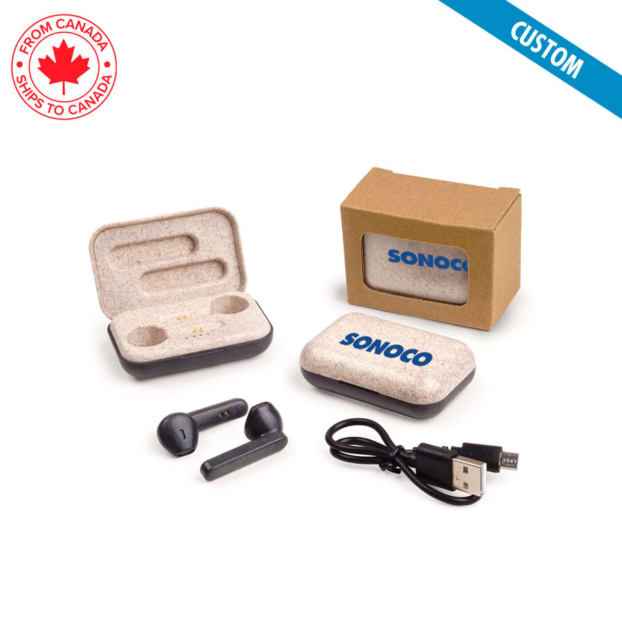 Wheat Recycled Wireless Earbuds