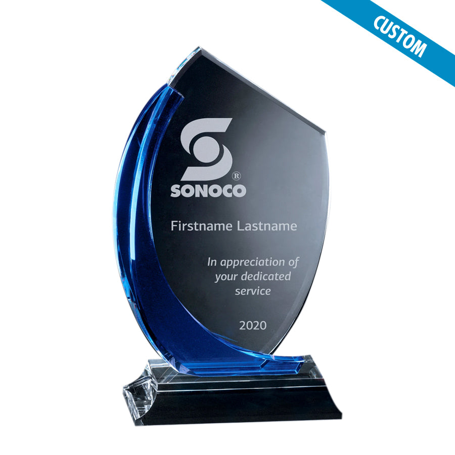 Sonoco 9" Blue Shadow Award