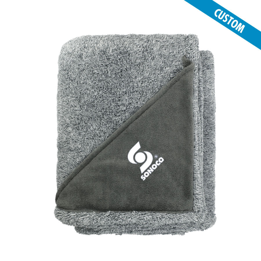 Heathered Look Fuzzy Fleece Blanket 50x60