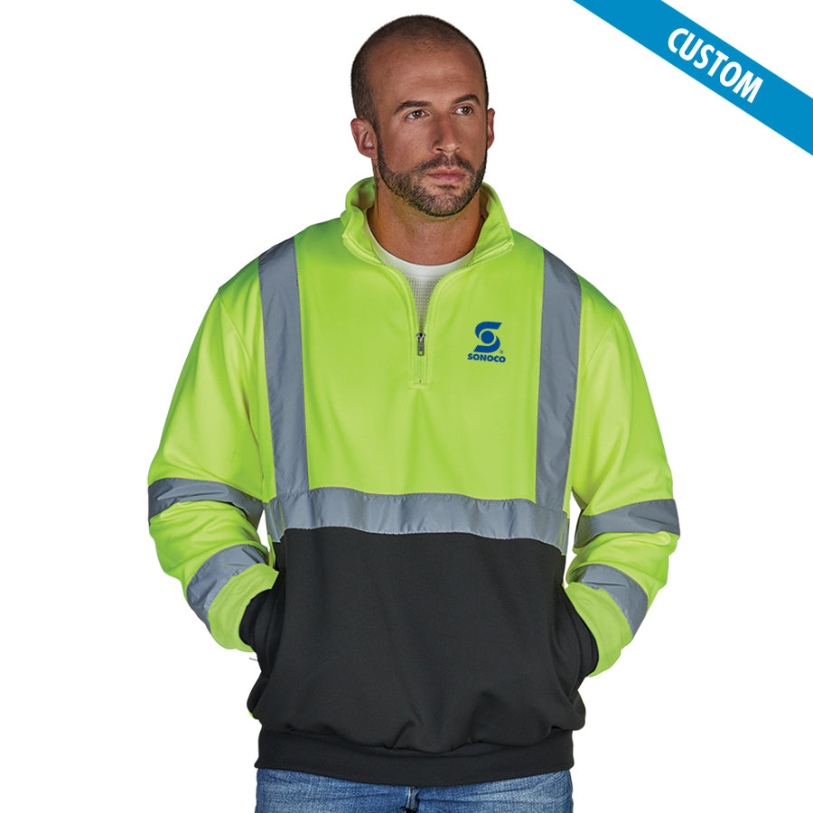Safety Quarter Zip Hi-Vis Sweatshirt