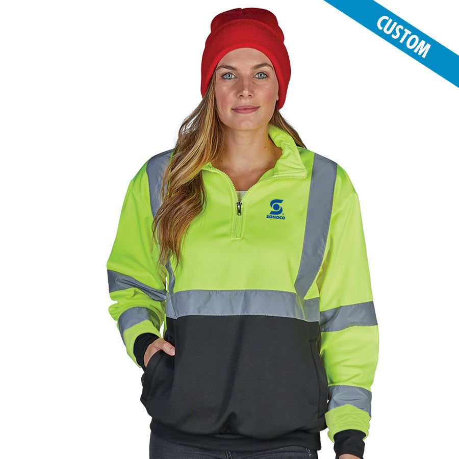 Safety Quarter Zip Hi-Vis Sweatshirt