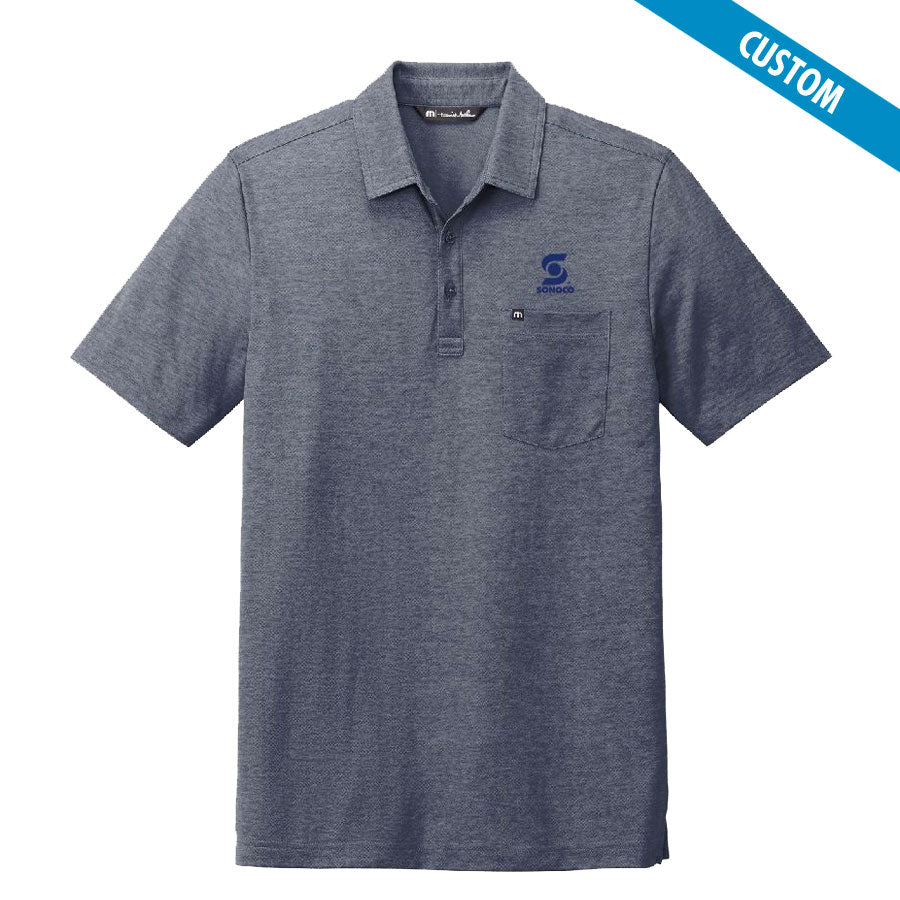 TravisMathew Oceanside Heather Pocket Polo